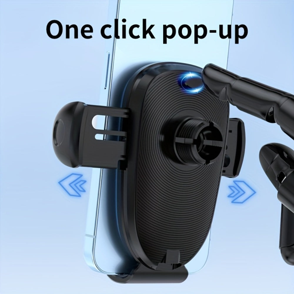 360-Degree Car Phone Holder Dashboard Mount – Universal Navigation Bracket Clip for Home & Car | Multi-Functional Adjustable Phone Stand | Deep Grey