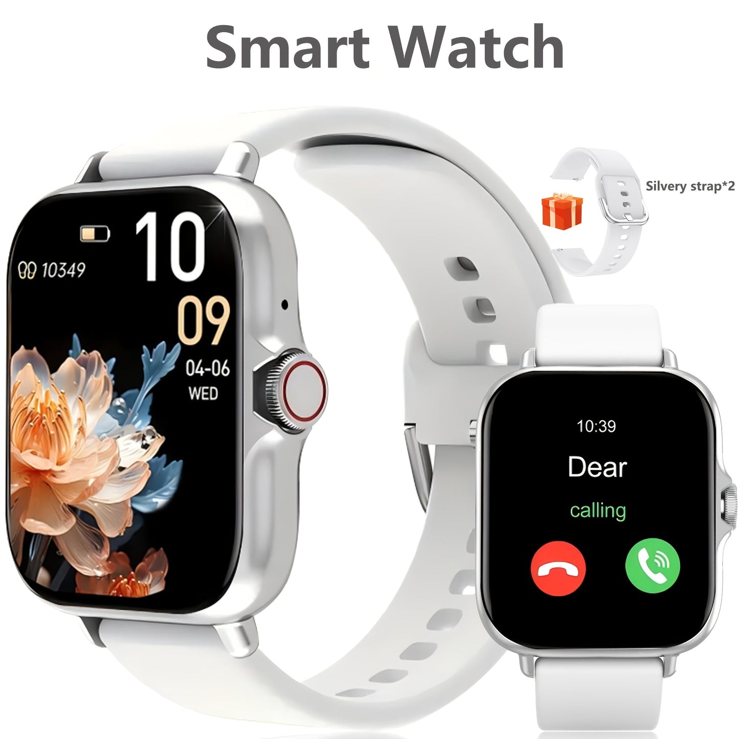 Smartwatch with Bluetooth Calling 1.91" AMOLED HD Touch Screen, Voice Assistant, Music Playback, Built-in Mic & Speaker, Multi-Sport Fitness Tracker – iPhone & Android Compatible