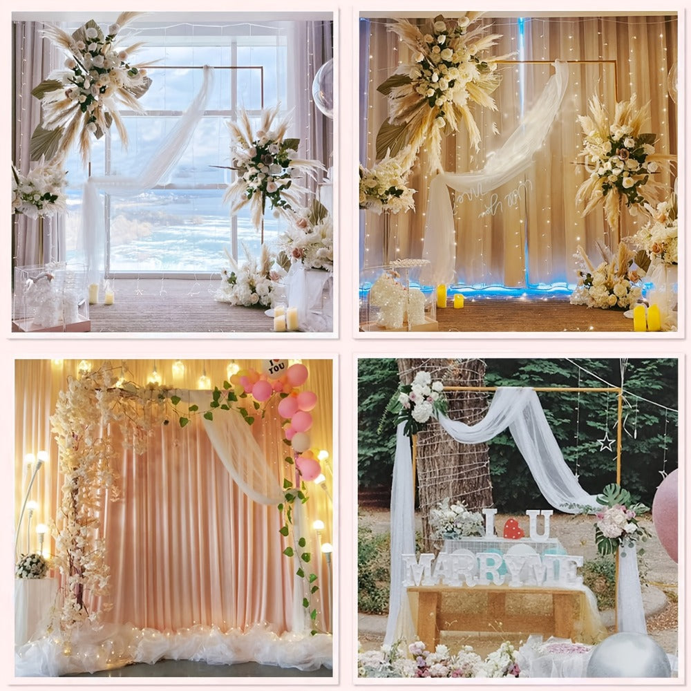 Premium Square Backdrop Support Stand | Flexible Portable Rectangular Metal Frame for Wedding Ceremony, Birthday Party, Photo Booth Background, Garden Arch & Event Decoration
