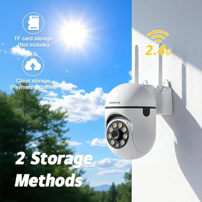 Security Camera 1080P PTZ Model with 360 Pan-Tilt, Color Night Vision, Two-Way Audio, Spotlight and TF Storage