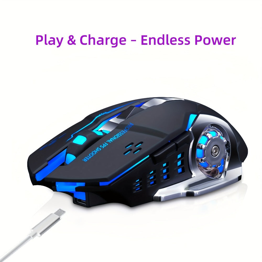 RGB Dual-Mode Wireless Gaming Mouse with Bluetooth 5.0, 2.4 GHz Receiver and Four Color Options