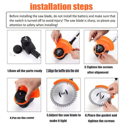 Cordless Electric Weed Wacker | Handheld Lawn Trimmer Garden Yard