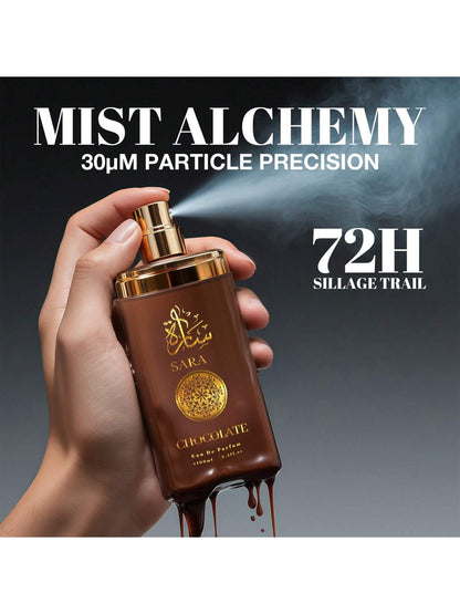 Women's Perfume Sarah Chocolate Gourmand Eau de Parfum — Long Lasting Sweet Floral Fragrance 3.4 oz | Cocoa, Vanilla & Amber | Romantic Gift for Her