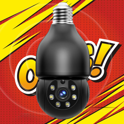 Security Camera 5MP Light-Bulb Model with Dual-Band WiFi, 360 Pan-Tilt, Color Night Vision and 1 or 2 Pack