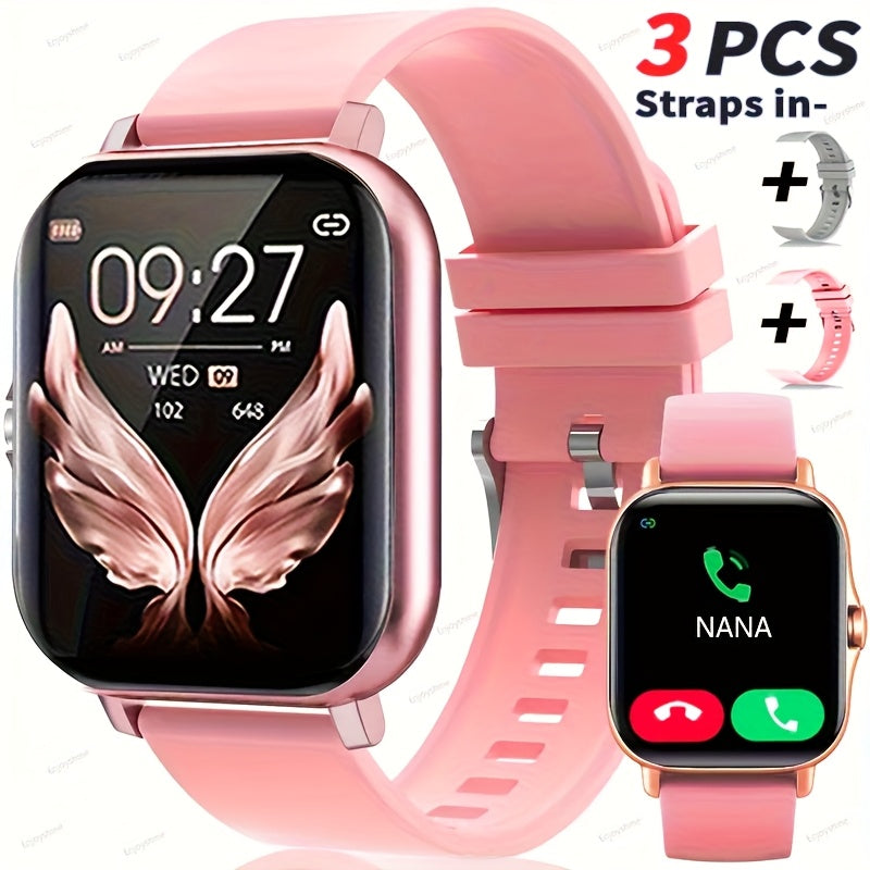 Smartwatch 1.83 Inch Fitness Tracker with Dual TPU Straps, Calling and Multi-Sport Records
