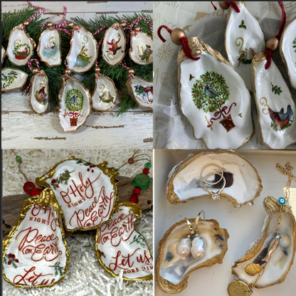 Natural Flat Oyster Shells for Crafts – 17pcs 3-5in Disk Shaped Sea Shells, Vase Filler, DIY Arts & Crafts, Christmas Ornaments, Home Decor, Beach Wedding Decoration