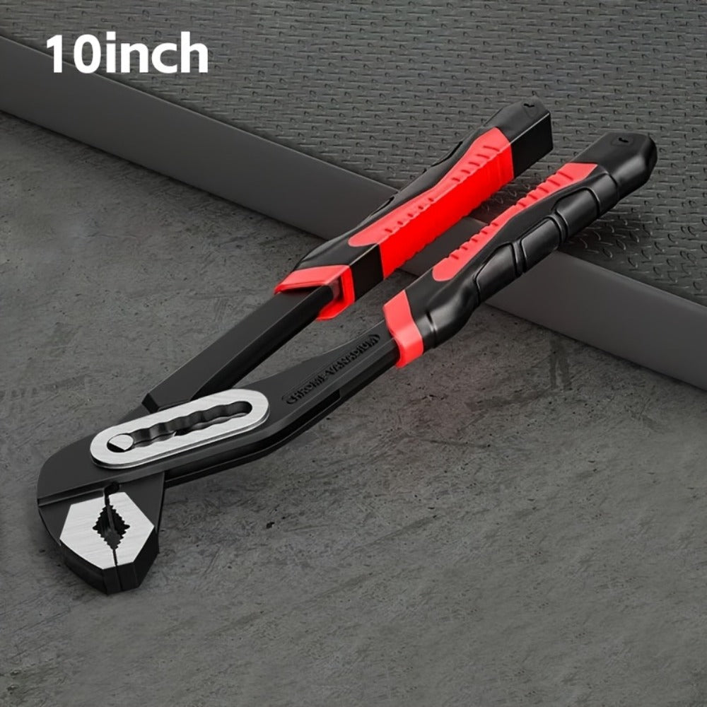 Water Pump Pliers Adjustable Heavy Duty Wrench 8" 10" 12" – Large Opening Quick Adjust, Multi-Grip Channel Lock Tool for Pipeline, Plumbing, Bathroom & Car Maintenance