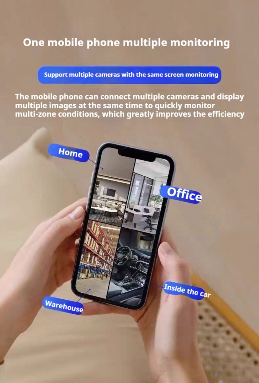 Security Camera Mini 1080P Pan-Tilt Model with Dual-Band WiFi, Infrared Night Vision and 7, 10 or 20-Day Standby Options