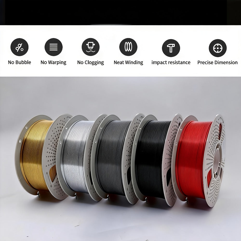 3D Printer Filament PETG 1.75mm 1kg Vacuum-Packed Spool with Nine Color and Finish Options