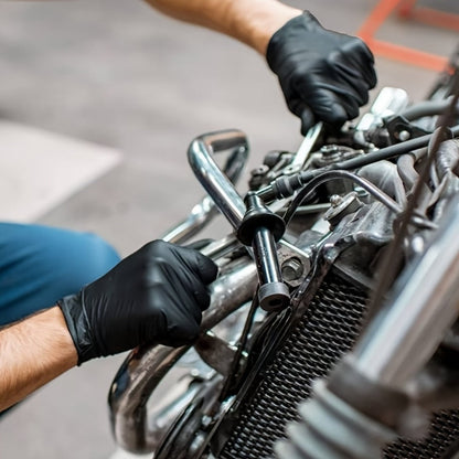 Black Nitrile Disposable Gloves in 8+92-Piece Packs with 5 Mil Label and Four Size Options