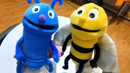 Movable-Mouth Insect Hand Puppets in Bee, Ladybird, Dragonfly, Butterfly, Ant and Caterpillar Styles
