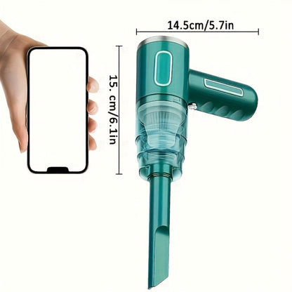 Handheld Vacuum Cleaner with 3KPa Suction, USB Charging, Long Reach Tube, Brush Head and Spare Filter