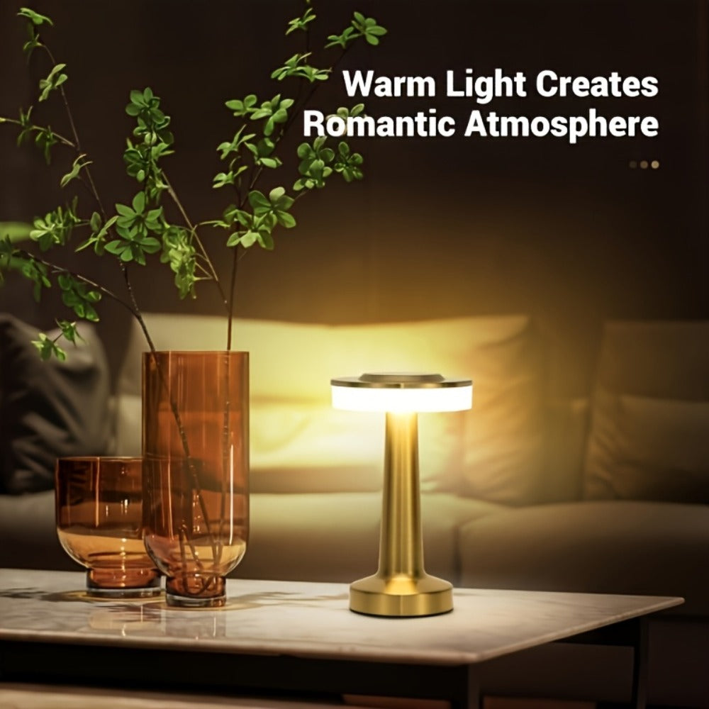 Rechargeable Touch Table Lamp – 3 Color Dimmable Portable Bedside Nightstand Lamp with Battery, Small Wireless Desk Light for Bedroom, Living Room & Travel