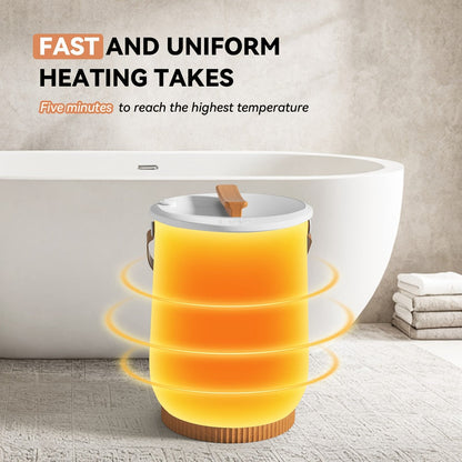 Digital Towel Warmer Bucket 20L Large Capacity Smart Display 4 Timer Modes Auto Shut-Off Fast 5-Min Heating Quiet Lightweight Spa Bathroom Heater Towels Blankets Robes