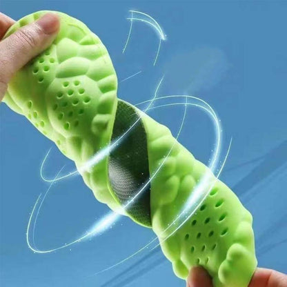 Four-Pair Green Honeycomb Foam Shoe Inserts with Trim Guide and Five EU Size Options from 35 to 46