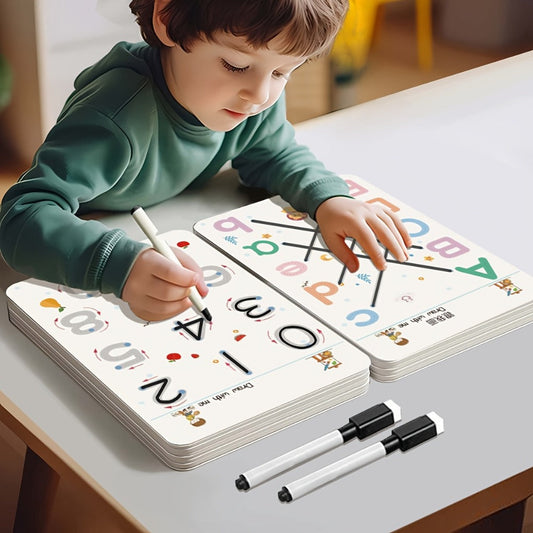 Handwriting Practice Book for Kids Ages 3-6 — 128-Page Reusable Magic Copybook, Trace Letters Numbers Pen Control Workbook for Toddlers Preschoolers Kindergarteners, Back to School Gift