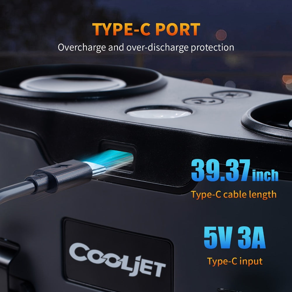 Wearable Waist Fan with 20000mAh Battery, Dual Vents, 10 Settings, Display and Two Color Options