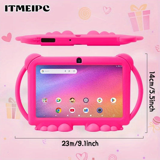 Kids Tablet 7 Inch with Android 14, 4GB RAM, 32GB Built-In Storage, WiFi 6 and Protective Case