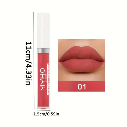 Lip Gloss Set by MYHO Cosmetics with 9 Matte Lip Colors per Set and Two Retained Shade Collections