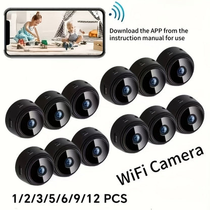 Battery Powered WiFi Security Camera 1080P Multi-Pack – Wireless Indoor Outdoor Home Surveillance System, Wide-Angle Remote Monitoring, No Wiring, Available in 9 or 12 Camera Pack