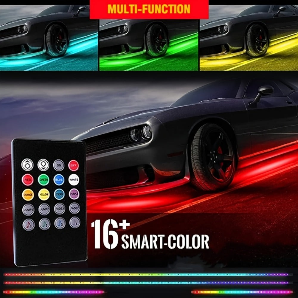 Car LED Atmosphere Light Panels APP & Wireless Control - External Decorative 2-Piece Set Multiple for Home, Desk and Accent Lighting