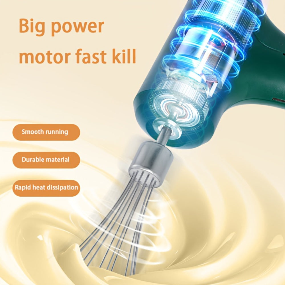 Cordless Electric Egg Beater & Cream Whipper - Handheld Stand-Up Portable Mixer for Cake Baking, Ice Cream & Whipping, Rechargeable Wireless Kitchen Mixer, Holiday Gift for Home Bakers