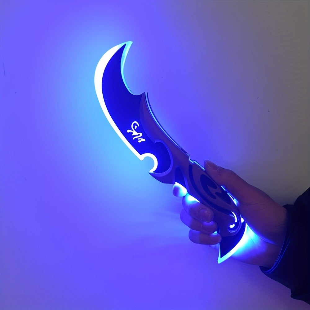 Costume Accessories Rechargeable LED Half Moon Blade Prop, 30cm, with Five Light Color Options
