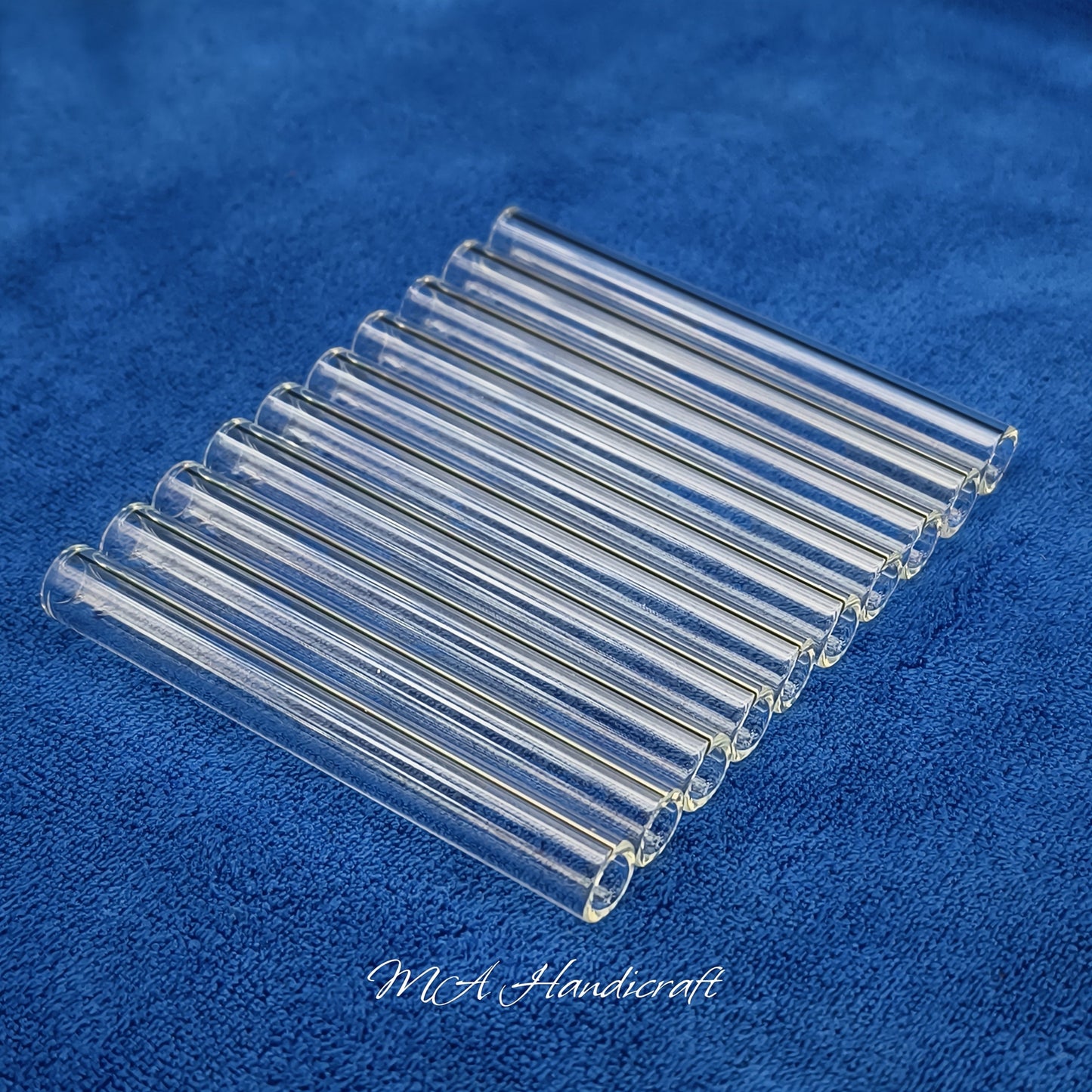 Borosilicate Glass Straws 10pcs Reusable Clear 12mm Wide, Heat Resistant 150°C Dishwasher Safe, Glass Drinking Straws for Hot Cold Drinks Coffee Tea Smoothies Juice, 3 Sizes Available