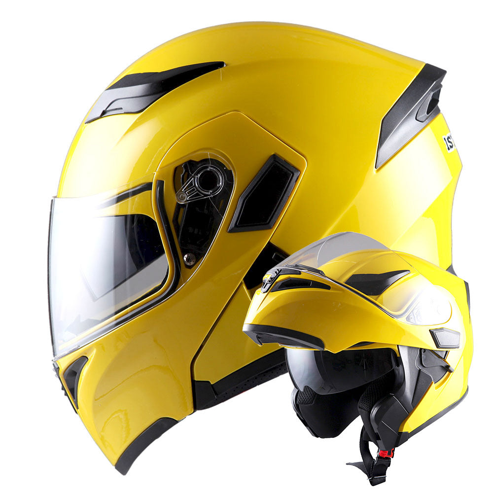 Motorcycle Modular Full Face Helmet Flip Up Dual Visor Inner Smoked Shield Lightweight Aerodynamic Thermoplastic Shell Removable Washable Interior for Men Women, Multiple Colors S M L XL