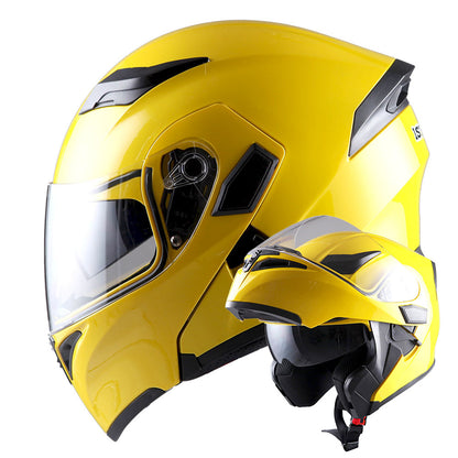Motorcycle Modular Full Face Helmet Flip Up Dual Visor Inner Smoked Shield Lightweight Aerodynamic Thermoplastic Shell Removable Washable Interior for Men Women, Multiple Colors S M L XL