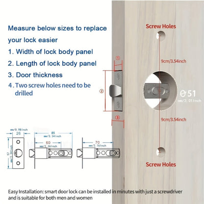 Fingerprint Smart Door Lock with WiFi App Keypad – 4-in-1 & 7-in-1 Keyless Entry, Wide-Angle Camera Option, Cat Eye Style, No Key Needed, for Home Rental Airbnb Office Hotel, iOS Android, Black