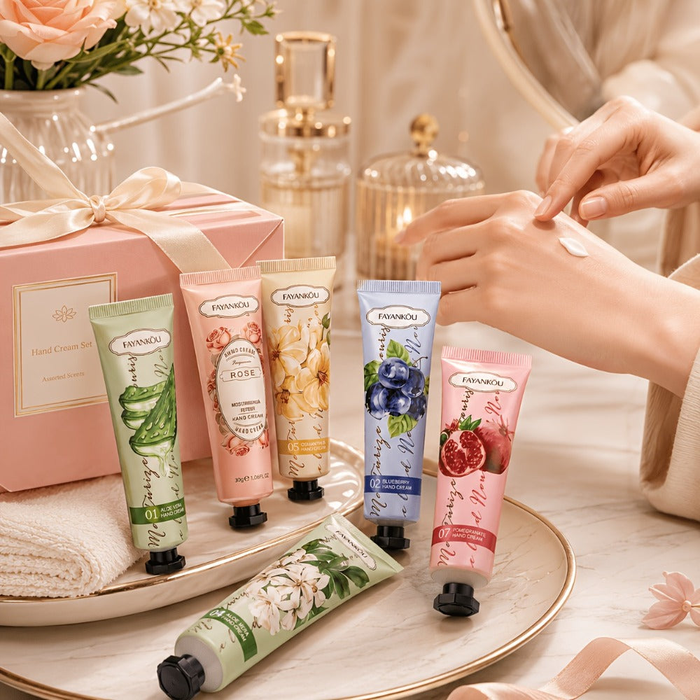 Sixty-Piece Travel Hand Cream Assortment with Random Fruit, Floral and Color-Printed Mini Tubes