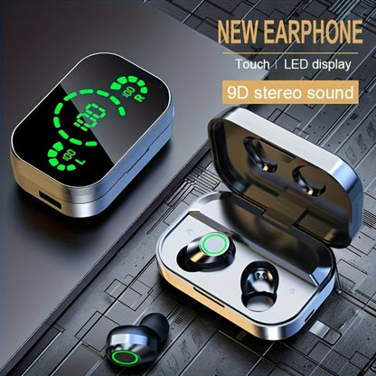 Wireless Earbuds YD03 with Digital Battery Display, IPX4, Touch Control and Type-C Charging