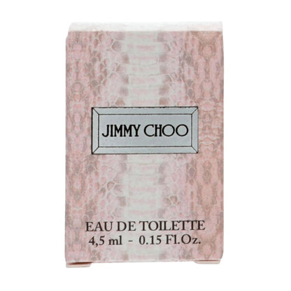 Eau de Toilette Jimmy Choo for Women 4.5ml Mini Bottle with Silver Cap and Pink Presentation Box