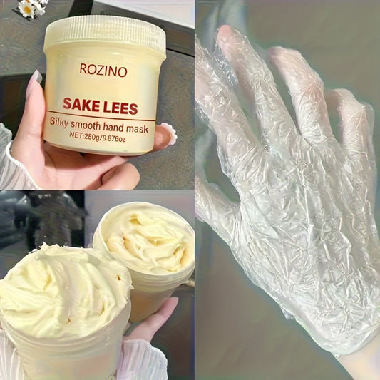 Hand Mask Cream 280g Moisturizing Brightening with Licorice & Distillers Grains – Deep Hydration for Dry Rough Peeling Hands, Hypoallergenic Anti-Aging Skin Care Treatment for Women
