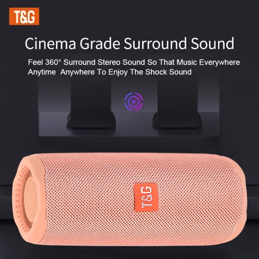 TG365 Portable Bluetooth Speaker with LED Light – TWS Stereo, Built-In Mic, FM Radio, TF Card, USB, AUX, Hands-Free Calling, Shock-Resistant Outdoor Wireless Speaker Gift
