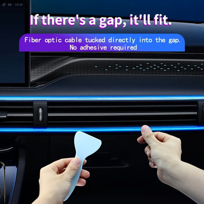 Car Interior Fiber-Style Ambient Light Kit with 5-in-1 Remote or 196.85-Inch App-Control Checkout Options