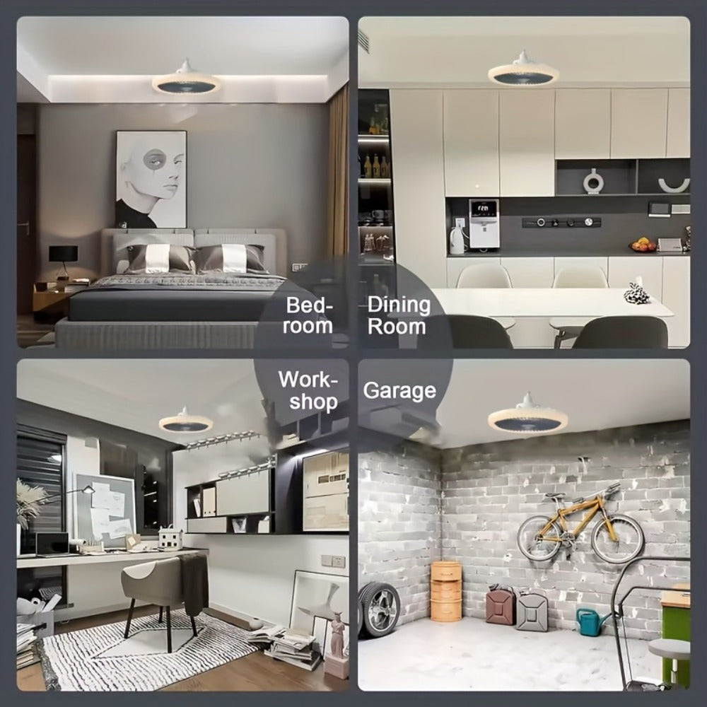 Ceiling Fan Light with Remote Control 3-Speed 3-Color Dimmable LED E26 Base 3000-6500K Adjustable Direction Timer Night Light Function for Bedroom Living Room