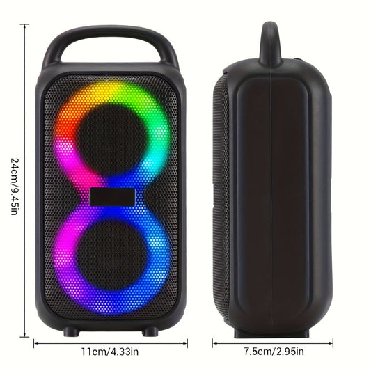 Portable Bluetooth Boom Box Speaker with Dual Subwoofer Heavy Bass, 2500W Stereo Sound System, FM Radio, Wireless, Type-C Charging, for Home Outdoor Parties Smartphones Tablets