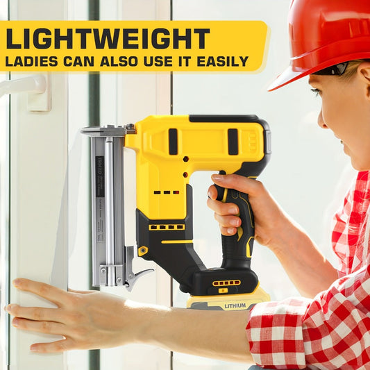 Cordless Brad Nailer and Stapler 2-in-1 Compatible with DEWALT 20V MAX Battery, Brushless Motor, Heavy-Duty Safety Lock, Fires 1-3/16" Nails & 7/8" Staples for Flooring Trim Woodworking (Tool Only)