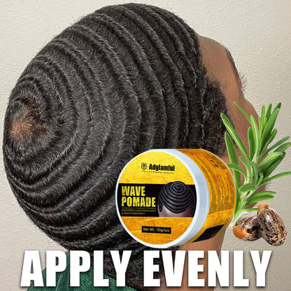 360 Wave Pomade for Men — Wave Control Defining Cream for Layered Waves, Volume & Texture | Non-Greasy, Water-Soluble, No Residue | Easy to Style, Brush & Maintain Natural 360 Waves
