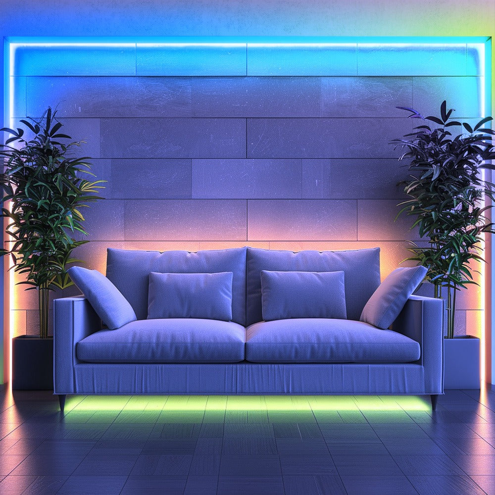 IR Remote LED Strip Lights with Music Sync & DIY Mode - RGB Color Changing Gradient Breathing Flashing for a Home Lash Beauty Routine
