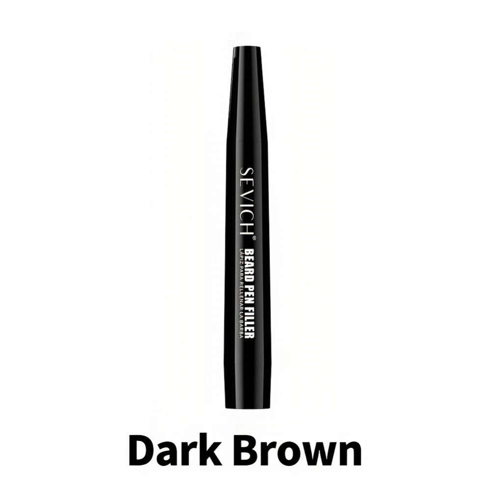 Beard Filler Pencil with Brush — Waterproof Long-Lasting Beard Pencil for Fuller Thicker Beard | Fills Sparse Patchy Beard & Mustache | Men's Grooming Tool | Black & Dark Brown | 1pc or 2pcs