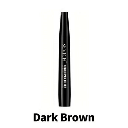 Beard Filler Pencil with Brush — Waterproof Long-Lasting Beard Pencil for Fuller Thicker Beard | Fills Sparse Patchy Beard & Mustache | Men's Grooming Tool | Black & Dark Brown | 1pc or 2pcs