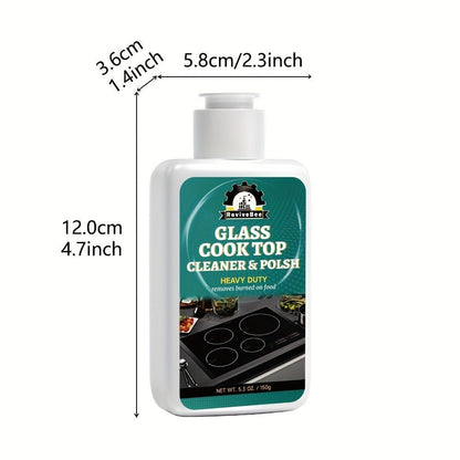 Glass and Ceramic Cooktop Cleaner and Polish in a Five-Pack Set for Routine Care of Smooth Cooking Surfaces