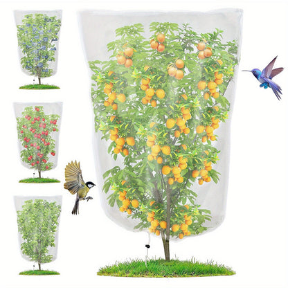 Four-Pack Drawstring Plant Protection Bags in Three Sizes for Fruit Trees, Shrubs and Garden Covers