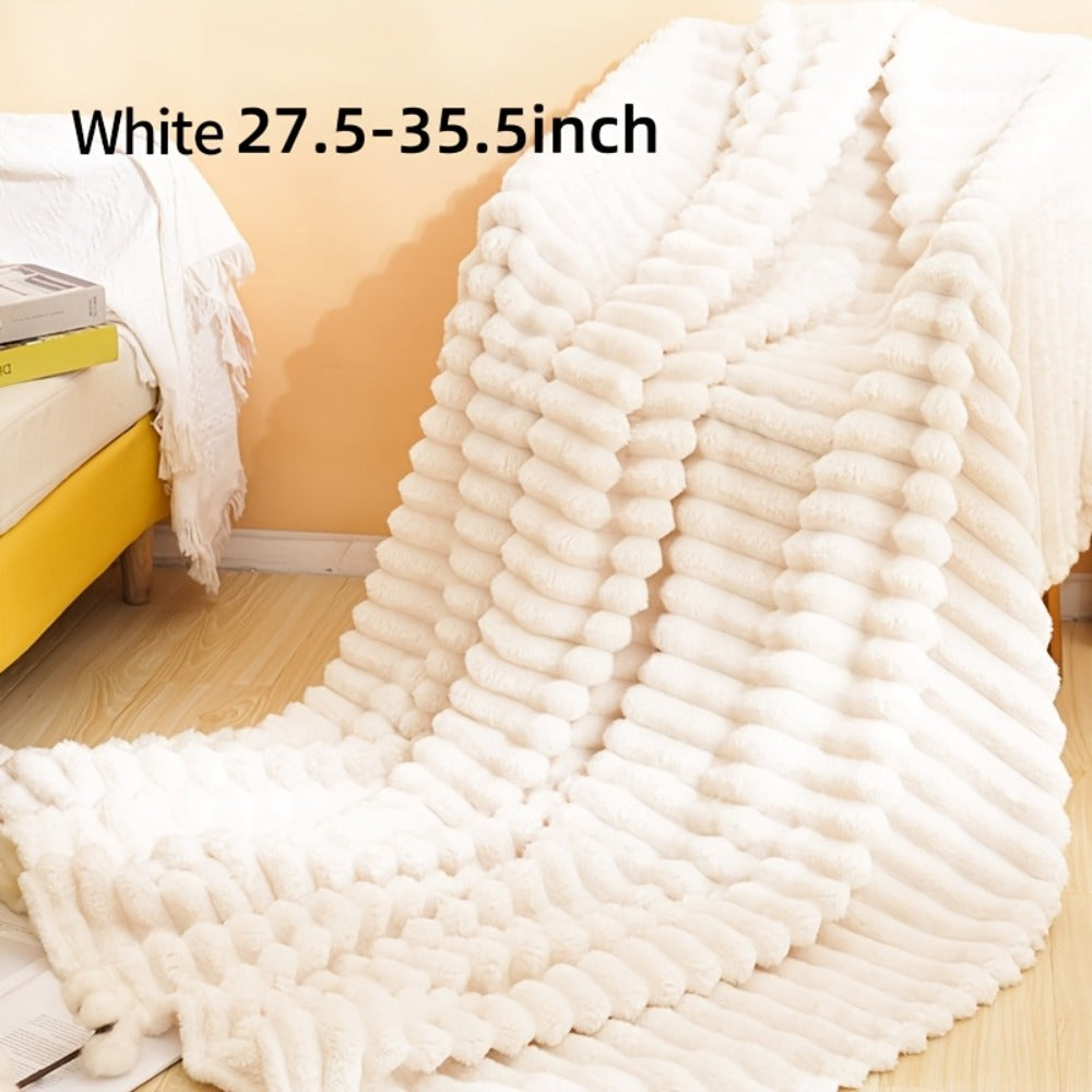 500gsm Heavy Plush Blanket – Ultra Thick Soft Warm Fluffy Blanket for Bed, Sofa & Travel, Baby to Double Size, 5 Colors