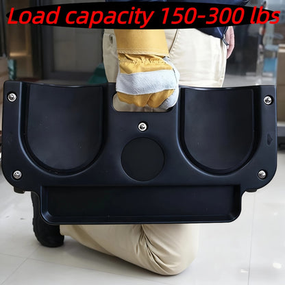 Rolling Knee Pad with Wheels & Built-In Tool Tray - Cushioned Kneeling Platform for Mechanics, Carpenters & Flooring Work