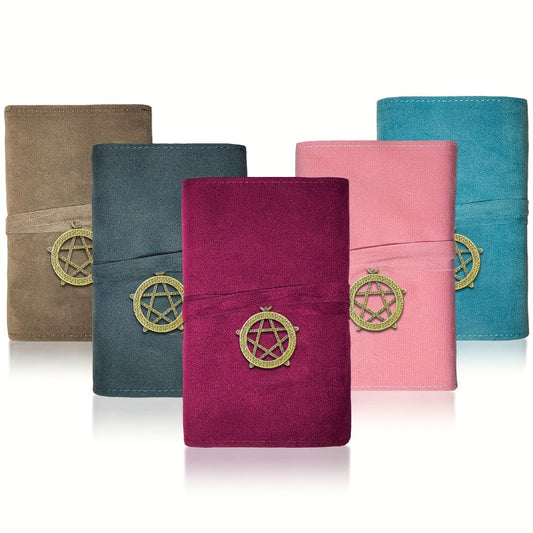 Tarot Card Bag Velvet Pouch with Retro Pendant – 5pcs Lightweight Tarot Storage Holder Set, Mystical Drawstring Bags for Tarot Cards, Crystals & Oracle Decks