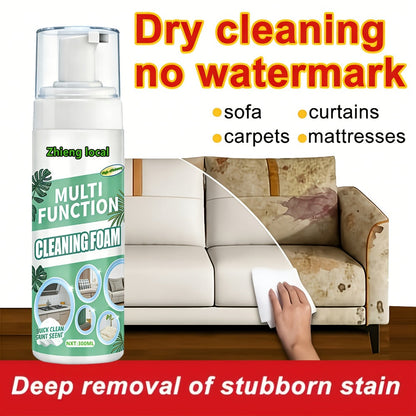 Dry Cleaning Spray Stain Remover 10.14oz – No Water Needed, Multi-Surface Formula for Sofas, Mattresses, Clothes, Carpets & Curtains, Strong Penetration, Decomposes Stains, Safe & Easy to Use
